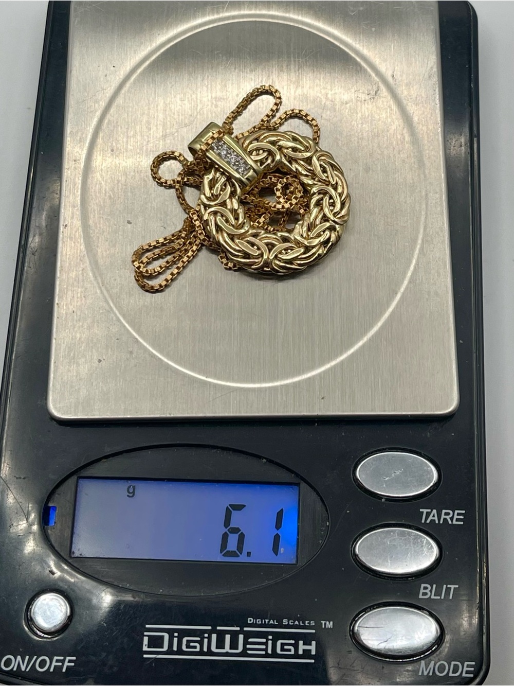 AK Atasay Kuyumculuk Turkey 14K Yellow Gold Byzantine Circle Pendant Necklace Es - Picture 14 of 16